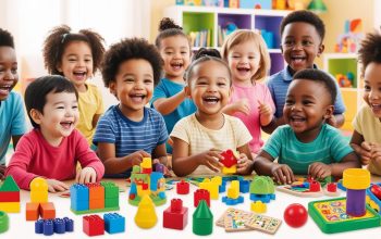 CRIE UMA IMAGEM PARA ILUSTRAR O ARTIGO COM TITULO Quais os Melhores Brinquedos Educativos para Cada Fase da Infância_ SEM TITULO, SEM NENUM ESCRITO, APENAS IMAGEM MAIS REALISTA ADAS CRIANÇAS